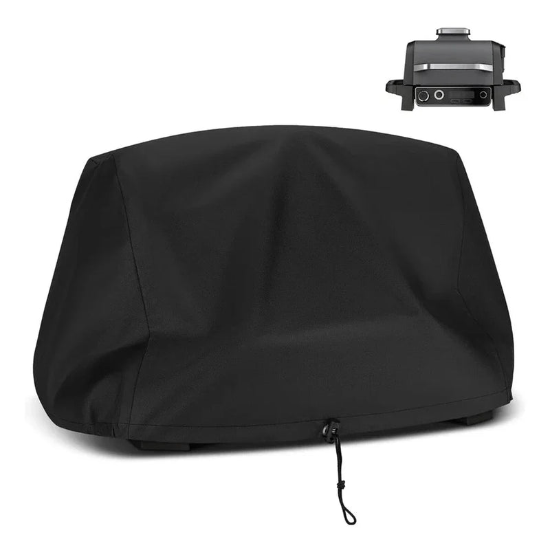 Housse de barbecue en polyester imperméable avec sangles réglables et poche de rangement, 61 x 48 x 33 cm