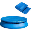 Bâche piscine hors sol ronde en polyéthylène bleu avec cordon de serrage, diamètre 1,83 m