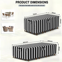 Housse de salon de jardin rectangulaire Oxford 600D, 4 motifs, 183 ou 213 x 112 cm