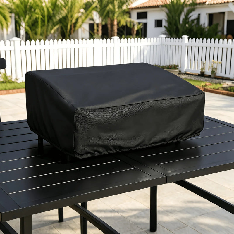 Housse plancha de table imperméable noire avec cordon, 58 x 47 x 23 cm