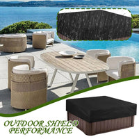 Housse de spa carré imperméable anti-UV noire, Oxford 420D, 220 x 220 x 30 cm