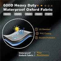 Housse trampoline ronde imperméable en tissu Oxford 420D noir avec fermeture éclair