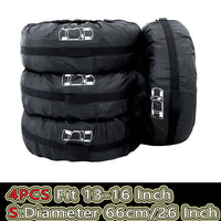 Sacs de rangement pour pneus, lot de 4, poignée et boucle réglable, 13 à 20 pouces