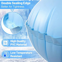 Coussins d'hivernage gonflables en PVC pour piscine hors sol, ronds bleu ciel ou bleu foncé, carrés