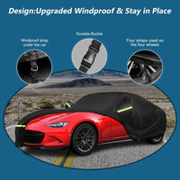 Housse voiture pour Mazda MX-5 Miata, complète 210T imperméable avec fermeture éclair et 4 sangles