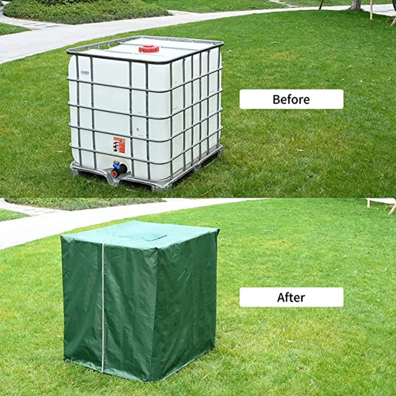 Housse de cuve IBC 1000 L imperméable, Oxford 210D, 120x100x116 cm, avec ou sans fermeture éclair