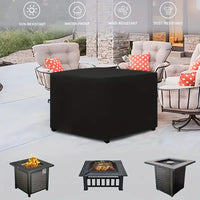 Housse brasero carrée imperméable 210T pour foyer de barbecue, 7 dimensions de 54 à 122 cm