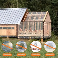 Bâche imperméable transparente en polyéthylène avec œillets pour balcon et serre, 6 tailles de 1 x 2 à 3 x 6 m