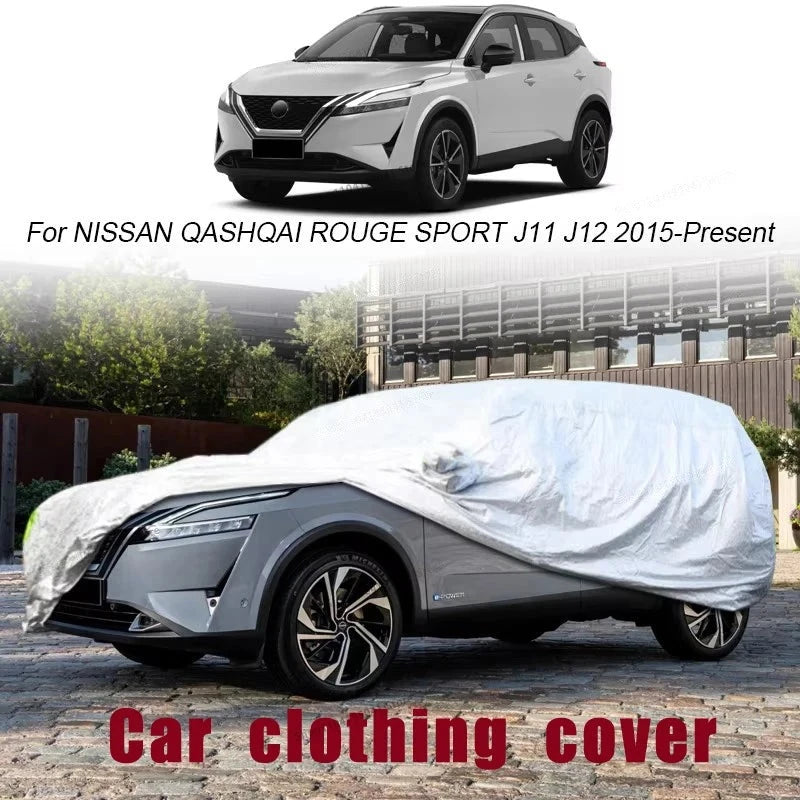 Housse voiture pour Nissan X-Trail, Patrol, Juke et Murano, Oxford argentée imperméable