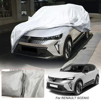 Housse voiture pour Renault Kardian, taffetas de polyester argenté anti-UV avec sac de rangement