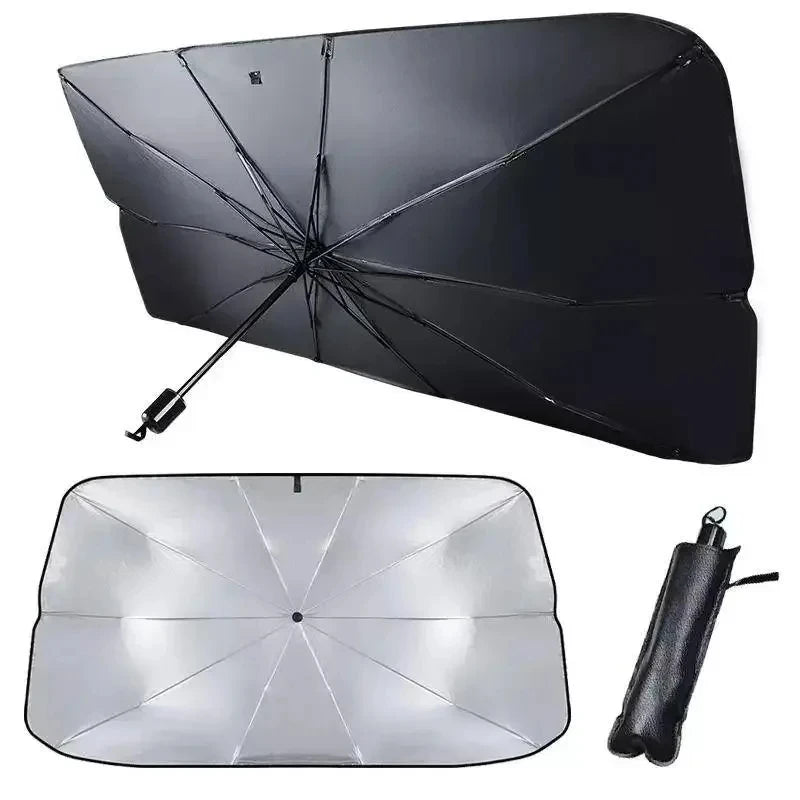 Pare-soleil voiture pour pare-brise, parapluie pliable grand ou petit format, ou rideaux latéraux