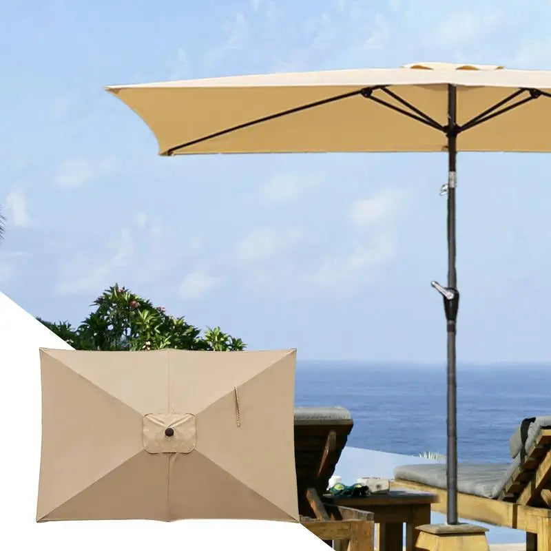 Toile de remplacement pour parasol rectangulaire 200 x 300 cm, polyester anti-UV, 4 coloris