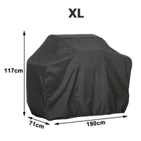 Housse barbecue noire 190D imperméable anti-UV, 7 dimensions rondes et rectangulaires