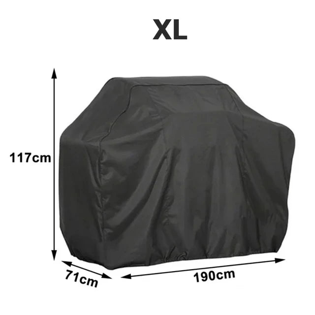 Housse barbecue noire 190D imperméable anti-UV, 7 dimensions rondes et rectangulaires