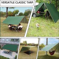 Bâche de camping imperméable ultralégère en polyester 190T, abri solaire et anti-UV