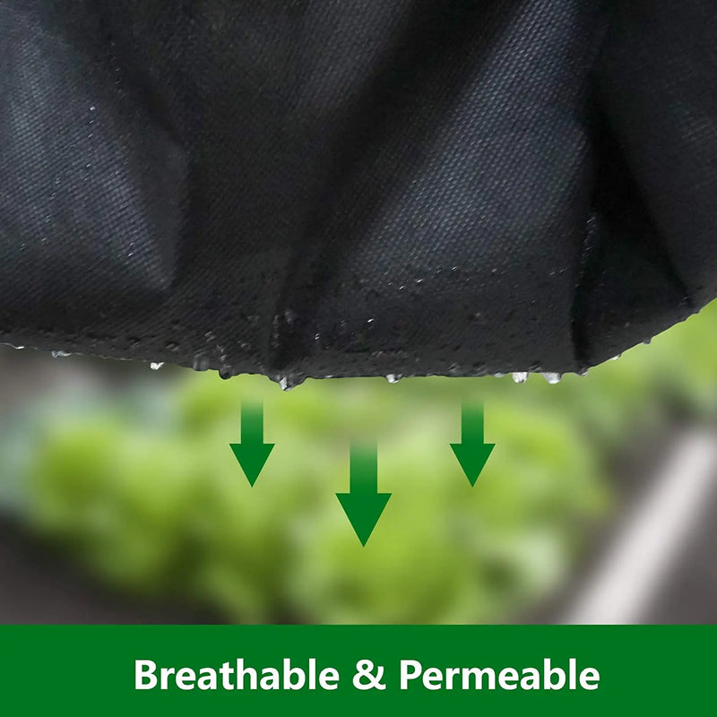 Toile anti-mauvaises herbes non tissée noire, 10 agrafes, rouleaux de 10 ou 20 m