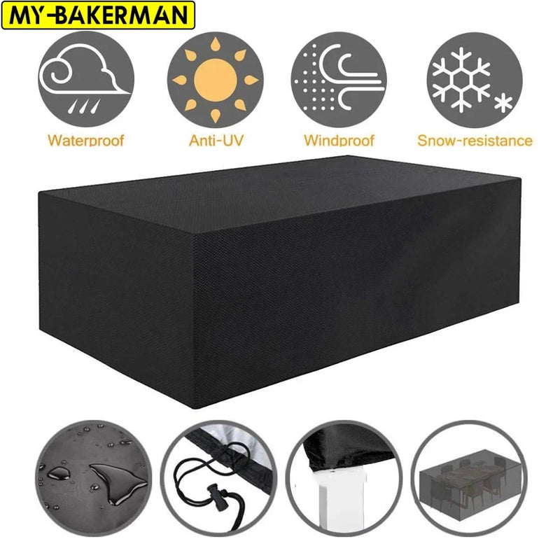 Housse mobilier de jardin imperméable avec sac, 2 coloris, 36 tailles de 70 à 350 cm