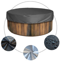 Housse ronde pour spa imperméable avec cordon de serrage, jusqu'à 200 x 30 cm, 5 coloris