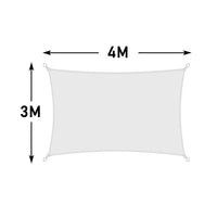 Voile d'ombrage blanche en Oxford 420D, carrée, rectangulaire ou triangulaire
