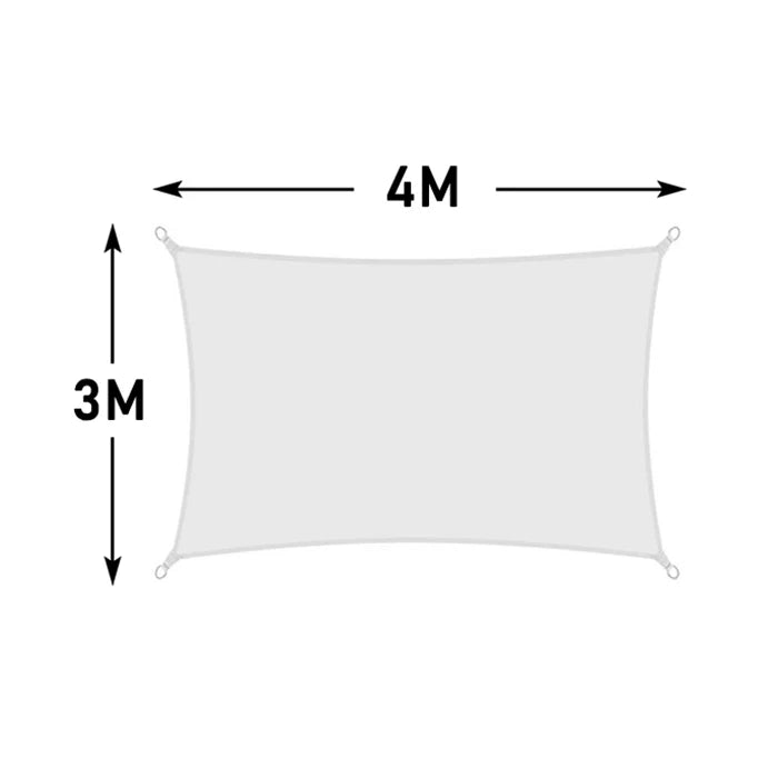 Voile d'ombrage blanche en Oxford 420D, carrée, rectangulaire ou triangulaire