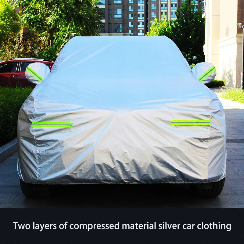 Housse voiture pour Peugeot 408, protection extérieure complète imperméable, anti-neige et anti-poussière, blanche ou noire