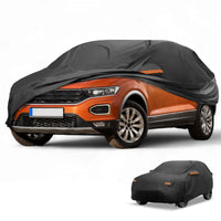Housse voiture pour Volkswagen T-Roc, noire, 210D-PU, 452 x 145 x 135 cm, fermetures éclair