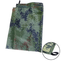 Bâche de camping ultralégère camouflage en polyester 210T, 1 x 1,45 m avec sac