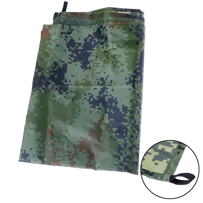 Bâche de camping ultralégère camouflage en polyester 210T, 1 x 1,45 m avec sac