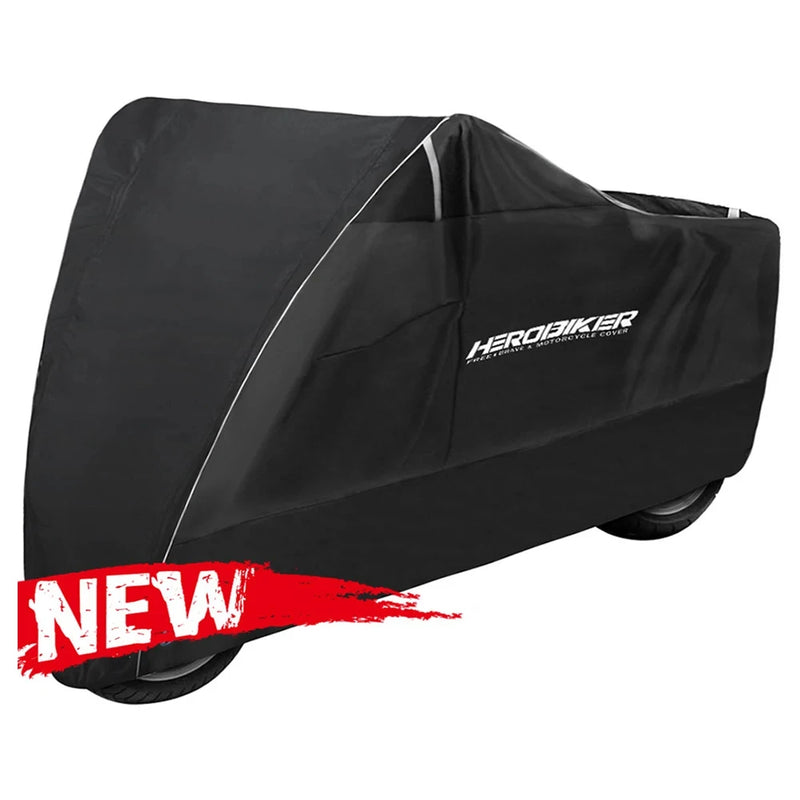Housse moto universelle imperméable en polyester 190T, 4 coloris, 6 tailles de 160 à 260 cm