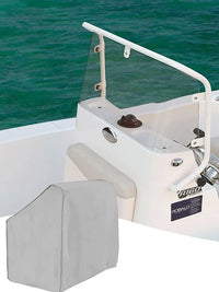 Housse de console de bateau grise en polyester 600D, imperméable, fermeture éclair, 4 tailles