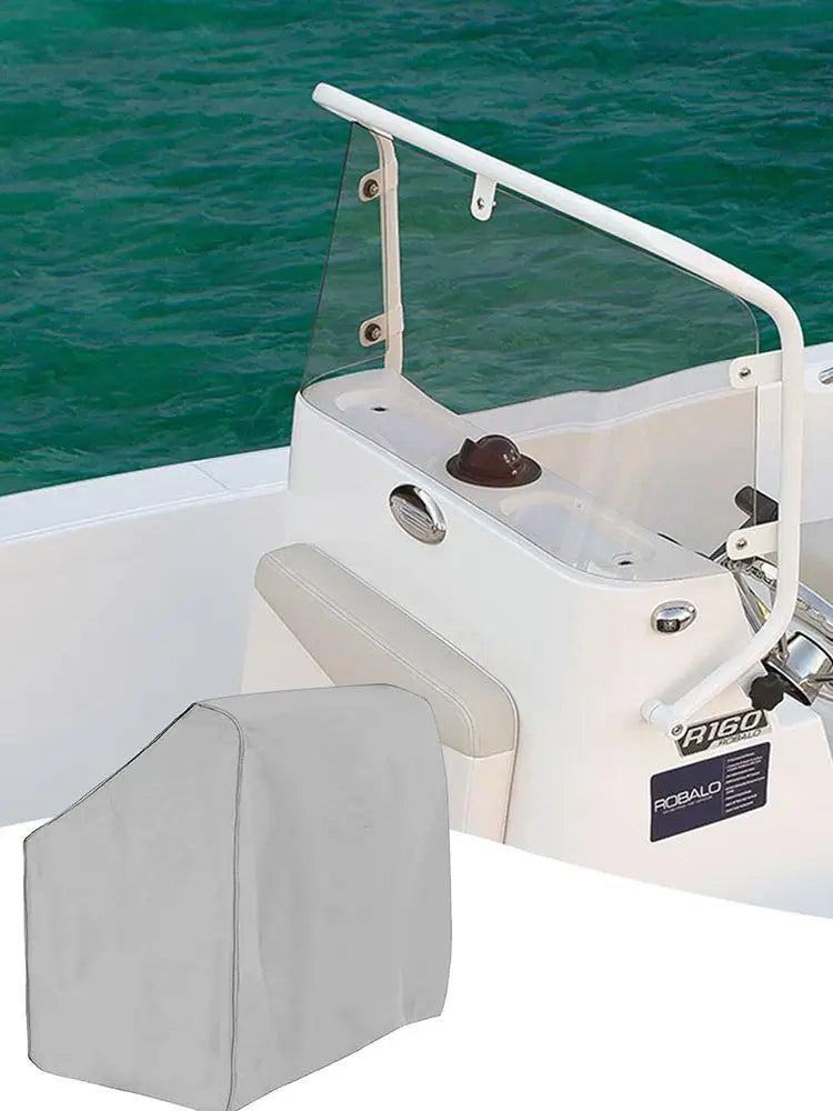 Housse de console de bateau grise en polyester 600D, imperméable, fermeture éclair, 4 tailles
