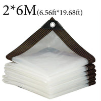 Bâche transparente imperméable avec œillets en polyéthylène de 2 x 4 à 5 x 10 m
