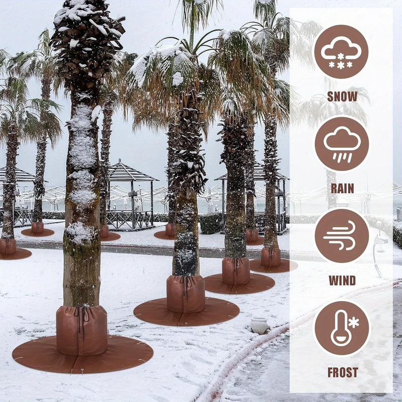 Housse d'hivernage pour pied de palmier avec jupe isolante de 100 cm, marron ou gris