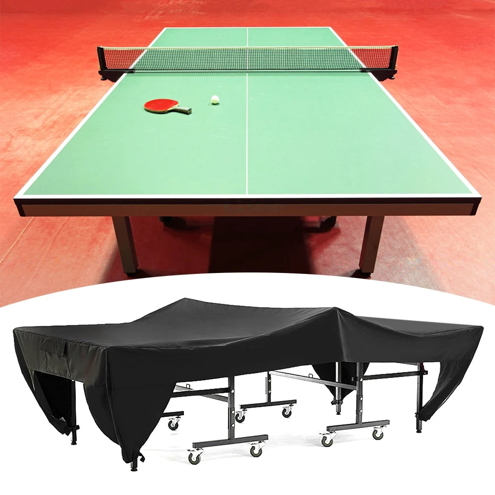 Housse table de ping-pong extérieur imperméable, polyester argenté 190T, 280 x 153 x 73 cm