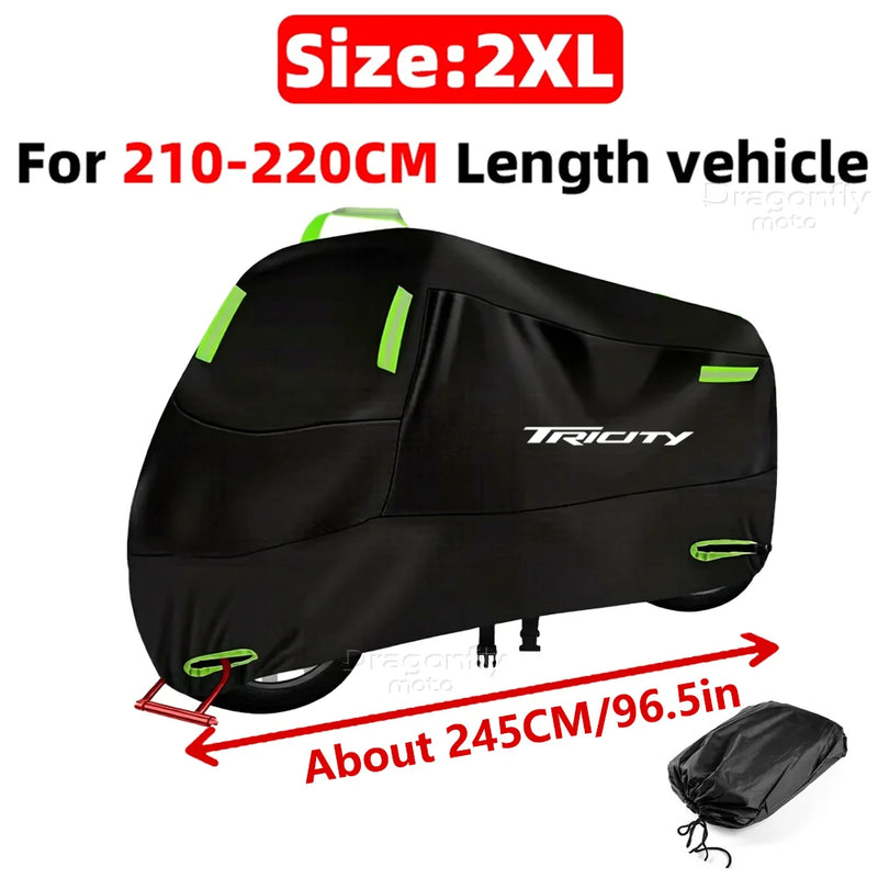 Housse scooter pour Yamaha Tricity 125, 155 et 300 2018-2022, imperméable, anti-UV, bandes réfléchissantes
