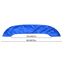 Housse de rangement pour bimini de bateau 3 arceaux, bleue, Oxford 600D, 2 largeurs