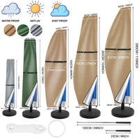 Housse parasol droit ou déporté Oxford 210D imperméable avec tige, 4 coloris, 170 à 280 cm
