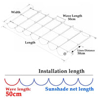 Voile d'ombrage ondulé rétractable imperméable en polyester 300D pour pergola