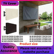 Housse TV extérieure universelle imperméable, noire, grise ou beige, de 22 à 75 pouces