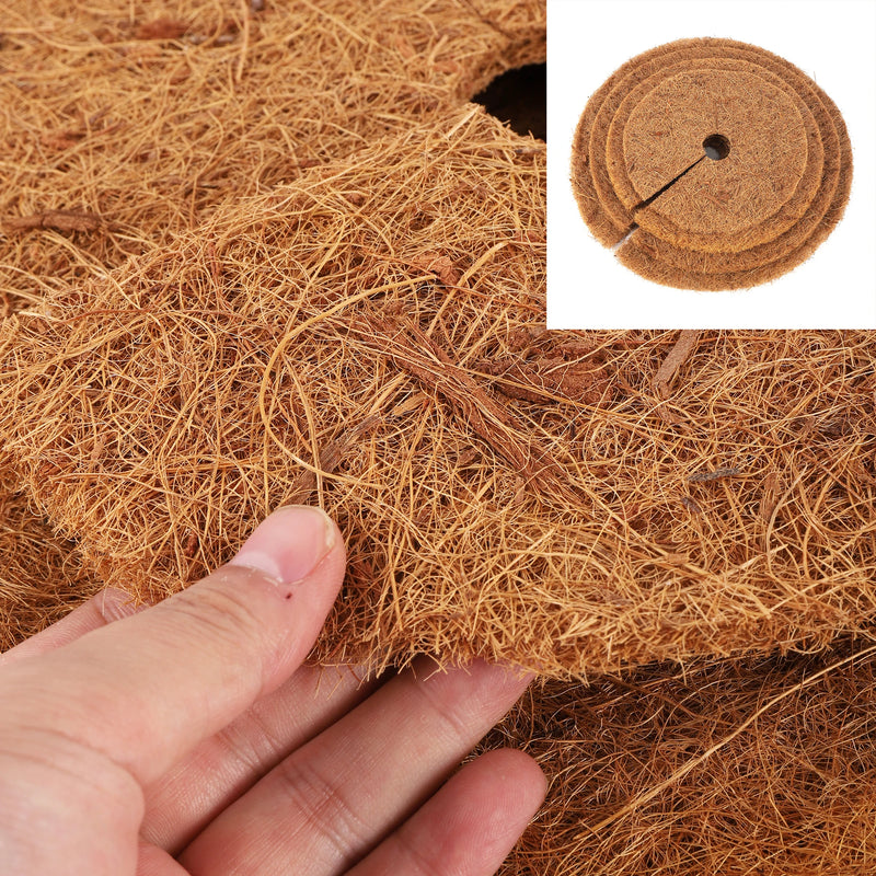 Disque de paillage en fibre de coco pour pot et arbre, de 25 à 40 cm