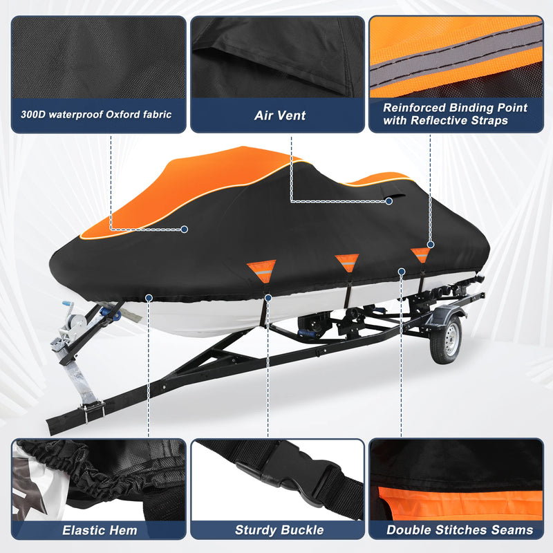 Housse jet ski pour Sea-Doo Spark et Trixx 2 ou 3 places 2014-2024, Oxford 420D