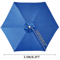Toile de remplacement parasol 6 ou 8 baleines, imperméable anti-UV, Ø 2 à 3 m