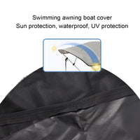 Toile de remplacement pour bimini de bateau noire, Oxford 600D imperméable, avec sac de rangement