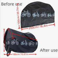 Housse de vélo imperméable et anti-poussière, intérieur et extérieur, grise ou noire
