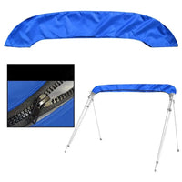 Housse de rangement pour bimini de bateau 3 arceaux, bleue, Oxford 600D, 2 largeurs