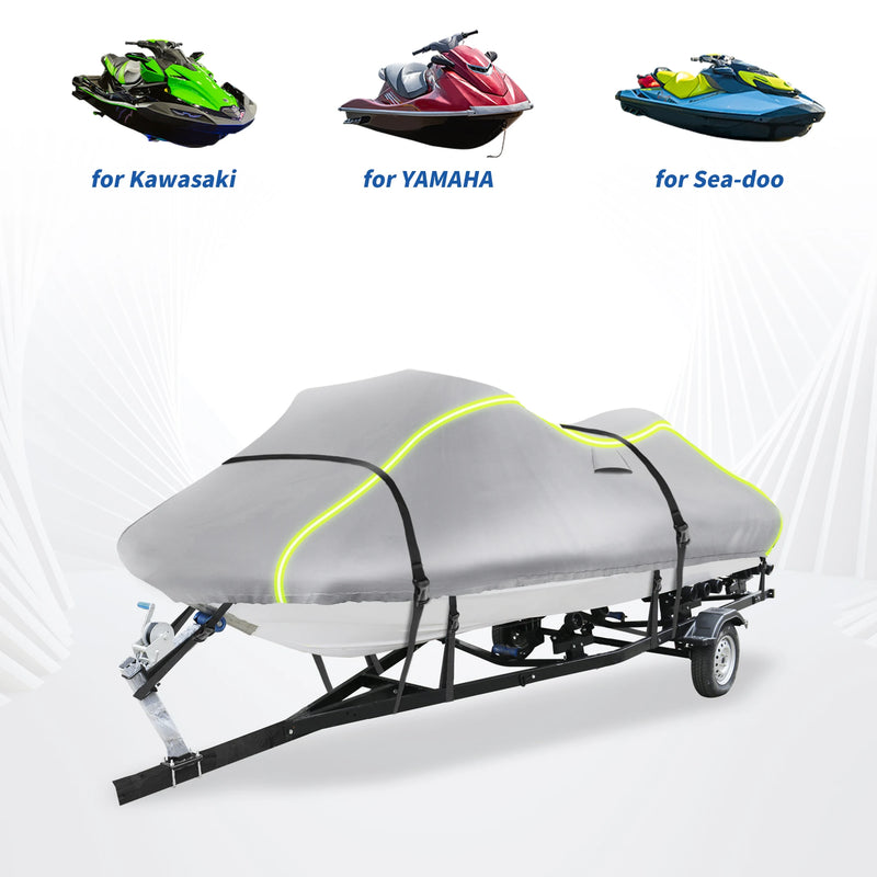 Housse jet ski remorquable en Oxford 300D argent, 4 tailles de 1 à 3 places