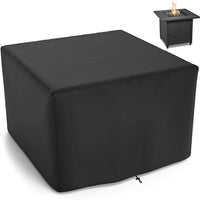 Housse de brasero carrée imperméable en Oxford 210D, 10 dimensions, noire ou argent