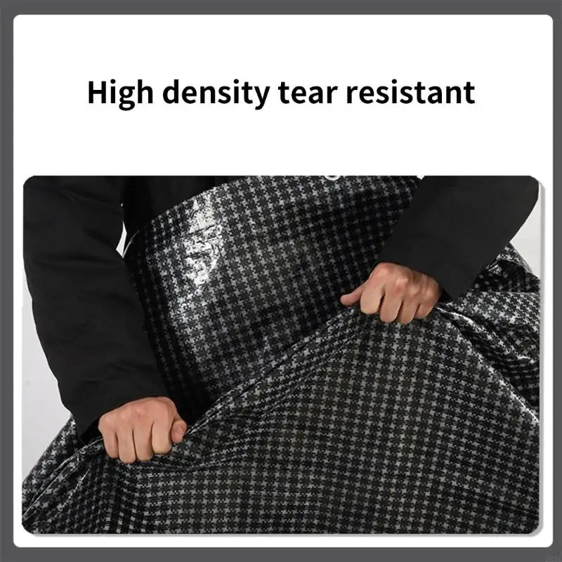 Bâche à carreaux noire et blanche avec œillets en PEHD 160 g/m², 3 tailles