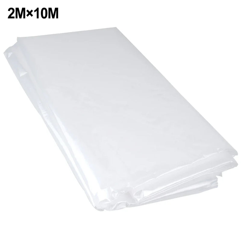Bâche plastique transparente pour serre, film polyéthylène 0,04 mm, 2x6 m ou 2x10 m