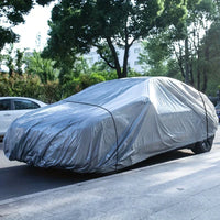 Housse voiture extérieur argentée imperméable anti-UV et anti-neige, 4 tailles de 400 à 540 cm